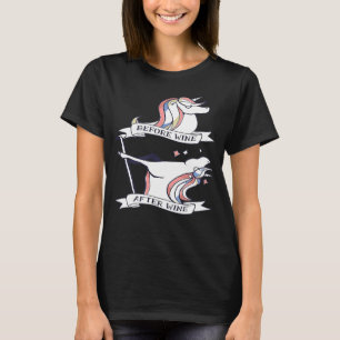 T-shirt Humour sur le vin de licorne