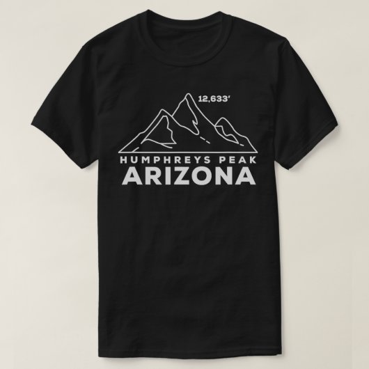T-shirt Humphreys Peak Arizona Sommet Randonnée Elev (Design devant)