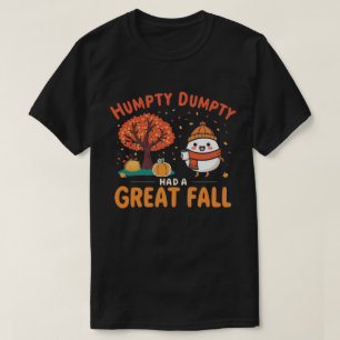 T-shirt Humpty Dumpty Automne amusant Dessin d'automne con