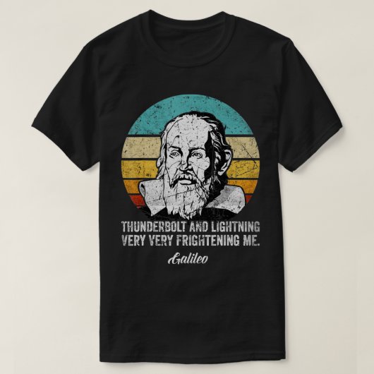 T-shirt hunderbolt éclair Galileo philosophe physique (Design devant)