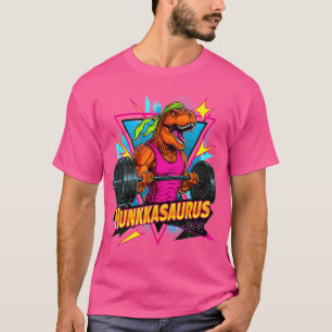 T-shirt Hunkasaurus Gym Workout T-Rex Powerlifting Bodybui