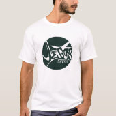 T-shirt Hunter Green Circle Jesus Saves Graffiti (Devant)