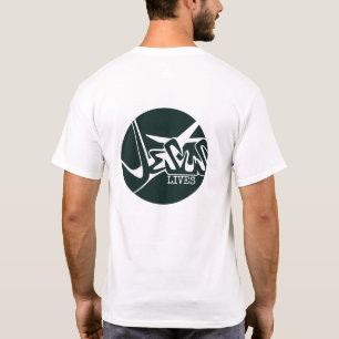 T-shirt Hunter Green Circle Jesus Saves Graffiti