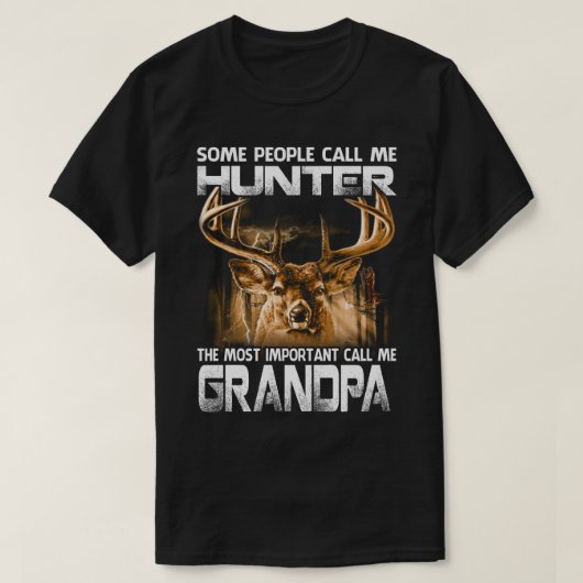 T-shirt Hunter Le Plus Important Appelez-Moi GRANDPA (Design devant)