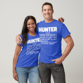 T-shirt Hunter Noun Définition Chasse Sarcasm Lover Cool (Unisexe)