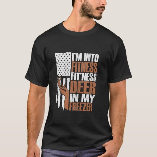 T-shirt Hunter Papa Fitness Deer Dans Mon Congélateur Drôl (Devant)