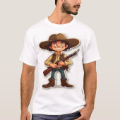 T-shirt Hunter Spirit - Cartoon Gunman Graphic Tee (Devant)