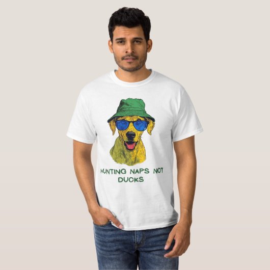T-shirt Hunting naps, not ducks, FunnyTee (Devant entier)