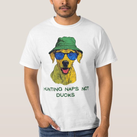T-shirt Hunting naps, not ducks, FunnyTee (Devant)