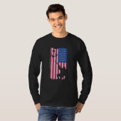 T-shirt Hunting   US Flag duck hunting (Devant entier)