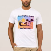 T-shirt Huntington Beach CA Surf City USA (Devant)