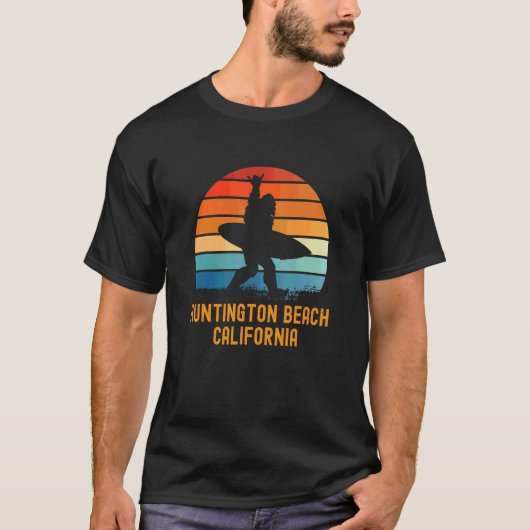 T-shirt Huntington Beach California Sasquatch Souvenir (Devant)