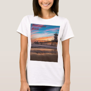 T-shirt Huntington Beach Pier au coucher du soleil
