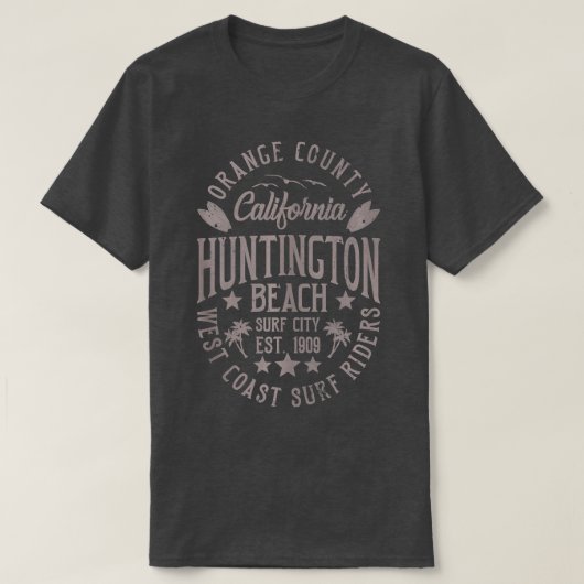 T-shirt Huntington Beach Surf Ville Orange Comté de Califo (Design devant)