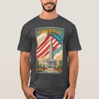 T-shirt Huntsville Alabama USA Vintage Travel Tourism Over