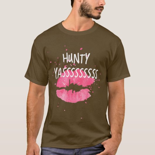 T-shirt HUNTY drag queen drôle humour (Devant)