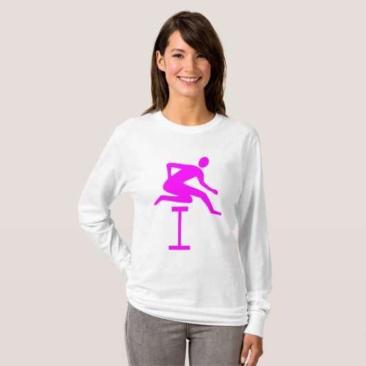 T-shirt Hurdling - Magenta (Devant entier)