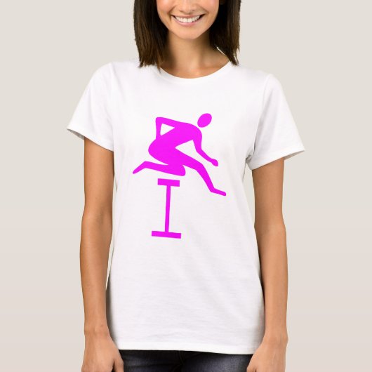 T-shirt Hurdling - Magenta (Devant)