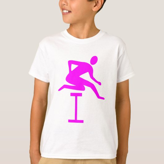 T-shirt Hurdling - Magenta (Devant)