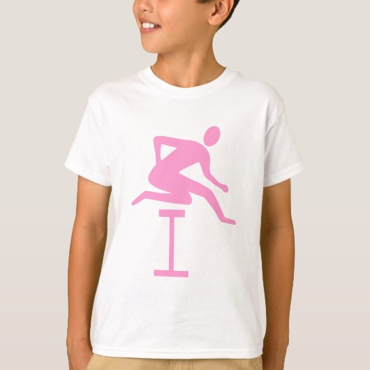T-shirt Hurdling - Rose (Devant)