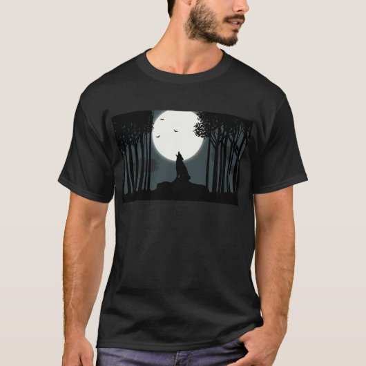 T-shirt hurlement à la lune (Devant)