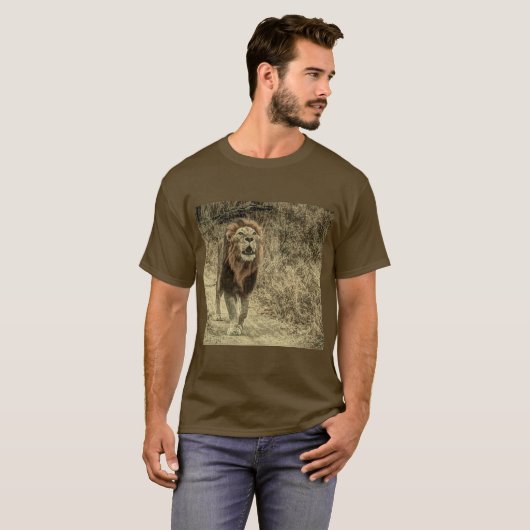 T-shirt Hurlement de lion (Devant entier)