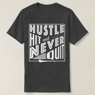 T-shirt Hurler Hustle Hit & Never Quit, GAA Jeux Gaelic