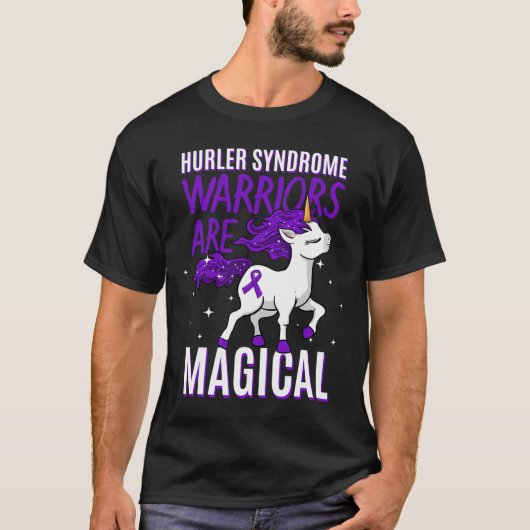 T-shirt Hurler Syndrome Guerrier Sensibilisation Unicorne (Devant)