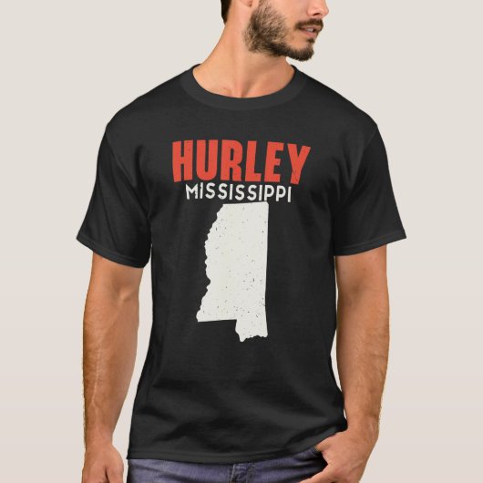 T-shirt Hurley Mississippi USA State America Travel Missis (Devant)
