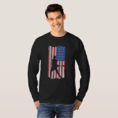 T-shirt Hurling Player American Flag (Devant entier)