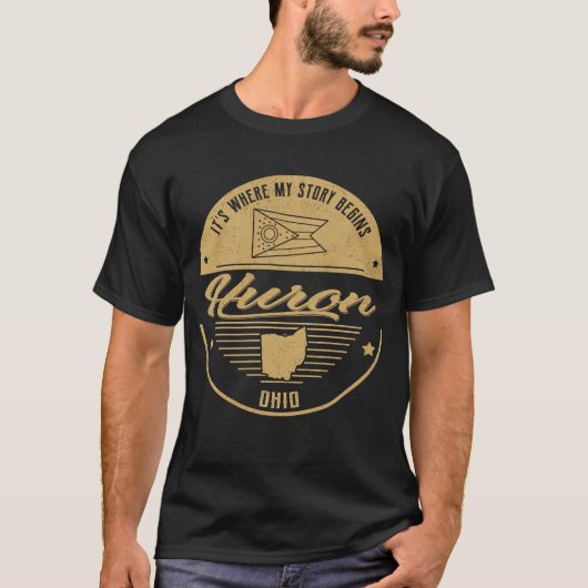 T-shirt Huron Ohio C'est là que commence mon histoire (Devant)