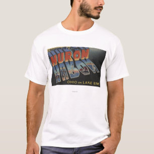 T-shirt Huron, Ohio - le lac Érié - grandes scènes de