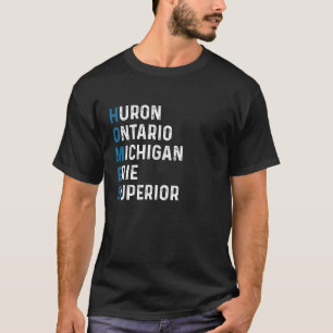 T-shirt Huron Ontario Michigan Érié Supérieur