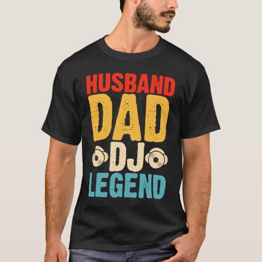 T-shirt Husband Dad DJ Legend (Devant)
