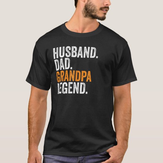 T-shirt Husband Dad Grandpa Legend  Occupation Office (Devant)