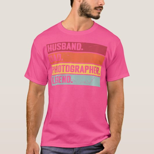 T-shirt Husband Dad Photographer Legend Funny Photography (Devant)