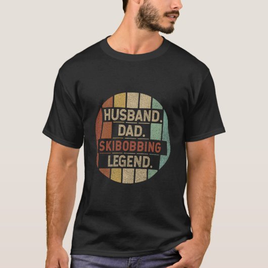 T-shirt Husband Dad Skibobbing Legend (Devant)