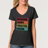 T-shirt Husband Daddy Paralegal Legend Retro Father's Day (Devant)