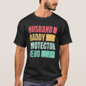 T-shirt Husband Daddy Protector Hero_1 (Devant)