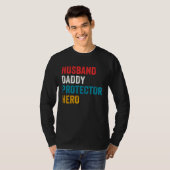 T-shirt Husband Daddy Protector Hero Father s Day Daddy (Devant entier)