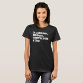 T-shirt Husband Daddy Protector Hero Fathers Day (Devant entier)