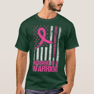 T-shirt Husband Of A Warrior Breast Cancer Awareness Suppo