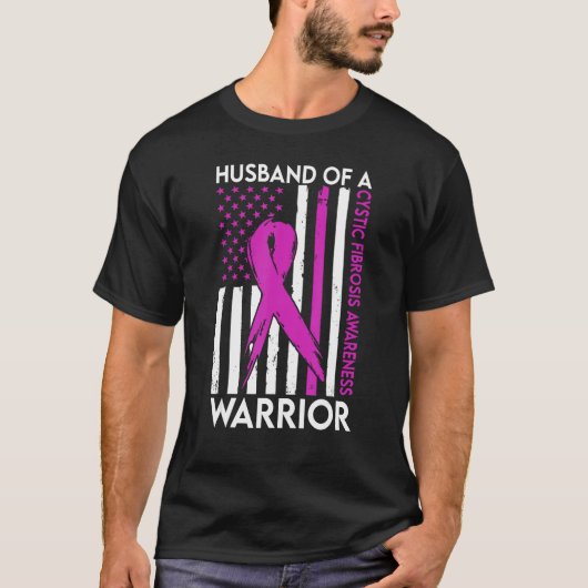 T-shirt Husband Of A Warrior Cystic Fibrosis Awareness Sup (Devant)