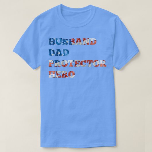 T-shirt HUSBAND papa protecteur héros (Design devant)