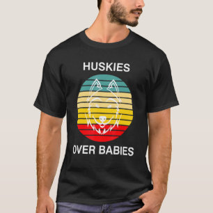 T-shirt Huskies Sur Les Fils Et Les Filles Chien Sans Enfa
