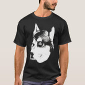 T-shirt Husky avec le crâne de patchs oeil (Devant)