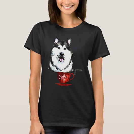 T-shirt Husky Avec Malamute D'Alaska (Devant)