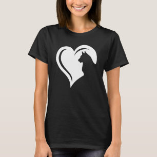 T-shirt Husky Coeur Lover Pour Les Filles Et Les Femmes Qu