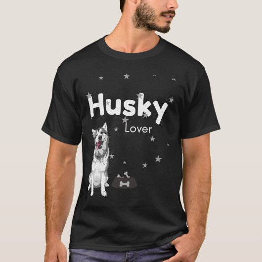 T-shirt Husky Cute Chien (Devant)