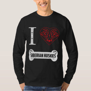 T-shirt Husky de Sibérie J'aime les Husky de Sibérie Os O